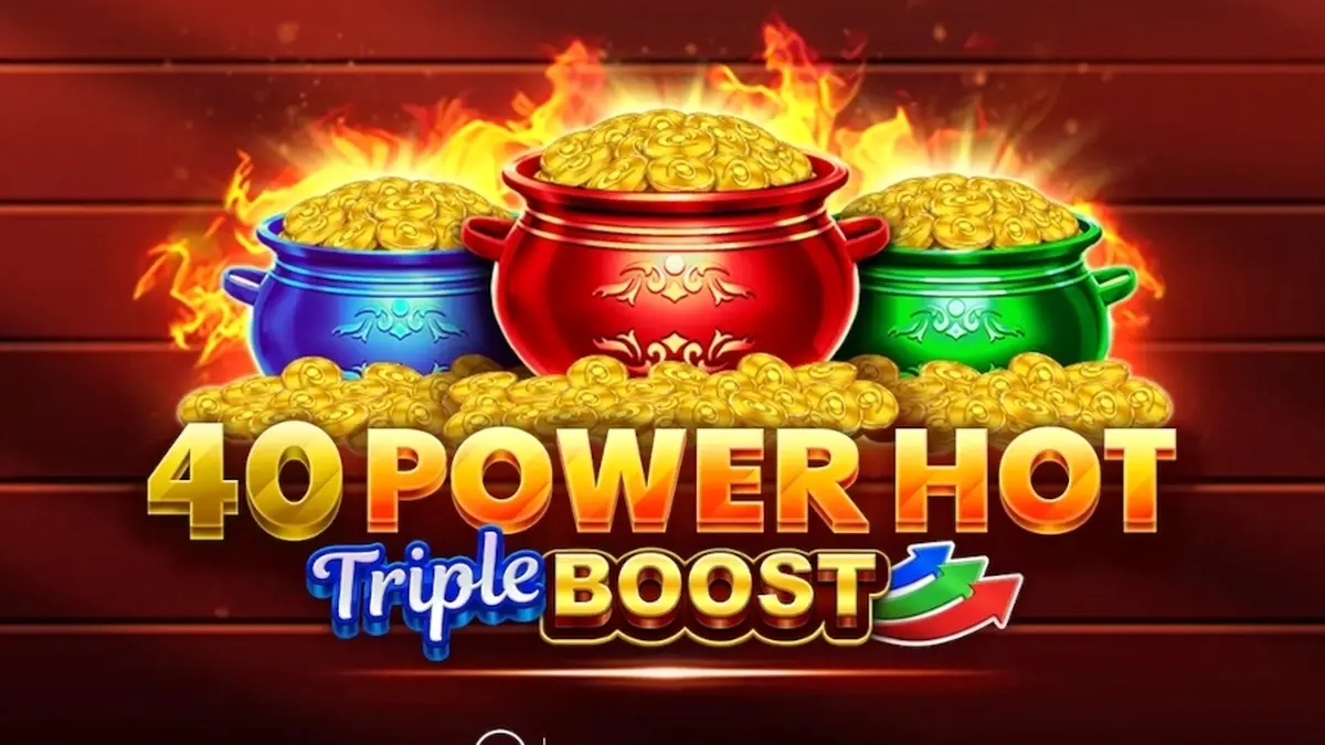 Tampilan layar permainan slot 40 Power Hot Triple Boost dengan desain klasik yang modern